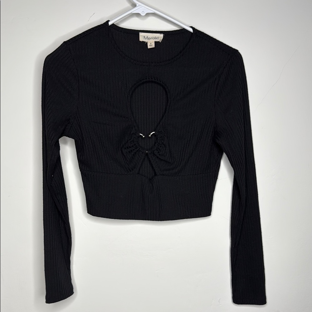Meraki Black Long Sleeve Top